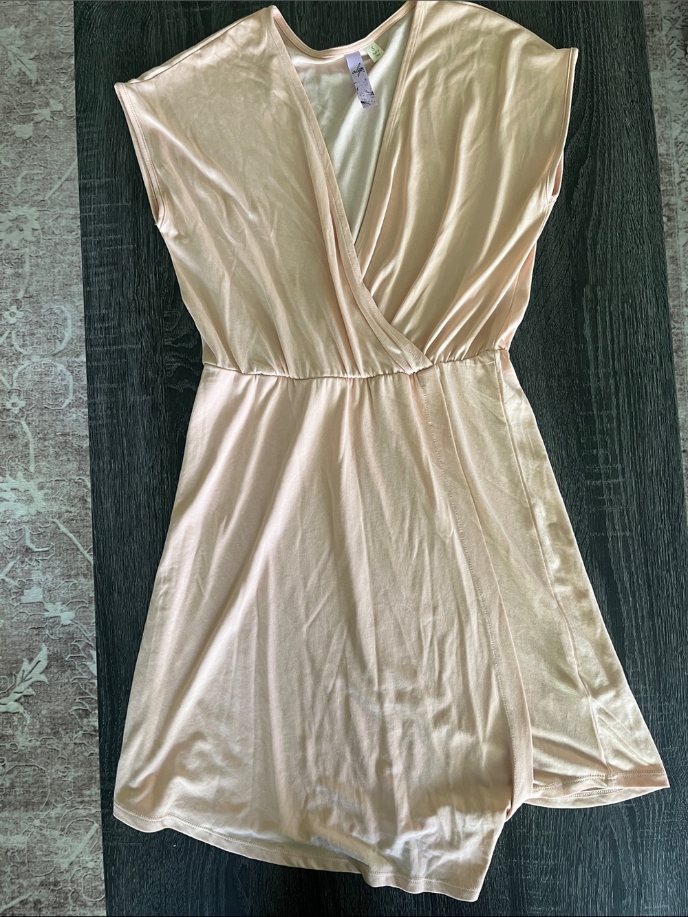 Soft Blush V-Neck Maxi Dress